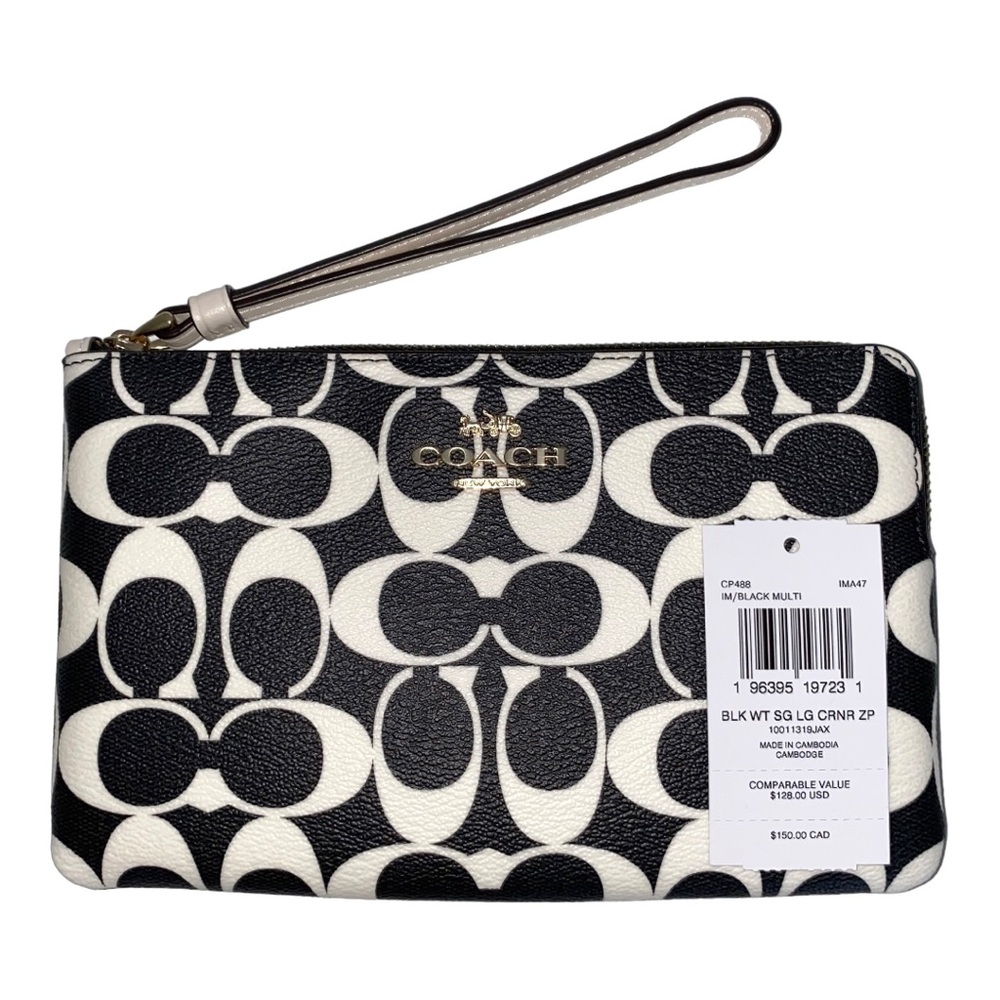 Coach Large Zip Signature Wristlet - Picture 6 of 9